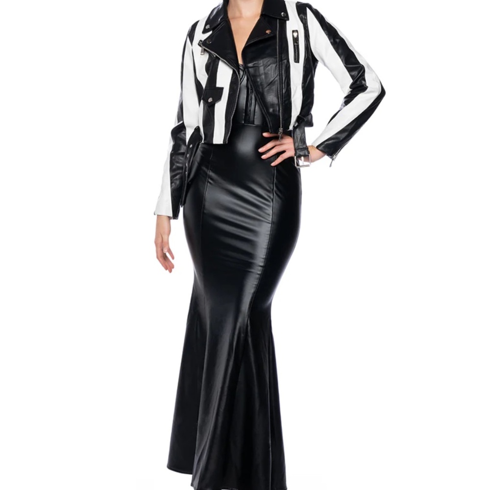 Akira Women's The Main Character Pu Maxi Dress Sz Small - Picture 3 of 16